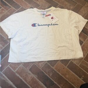 Champion Crop Cream Short Sleeve Tee